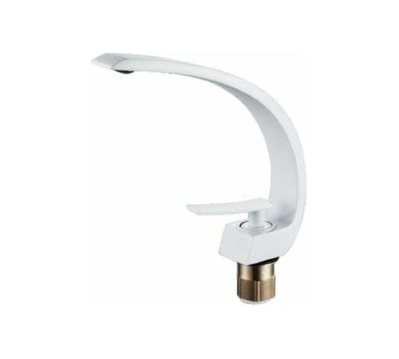 Изображение товара Смеситель для раковины OUTE однорычажное управление из латуни, белый T703K