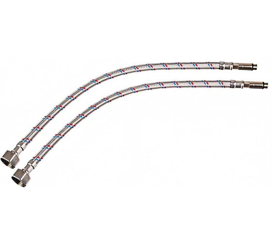 Изображение товара Подводка гибкая для смесителя  FRESSO Г1/2", М10, 40 см, 2 шт 573-235