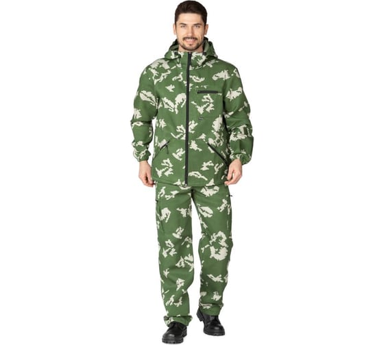 Изображение товара Мужской костюм Прабо Турист КМФ серая береза 104-108/170-176 (52/3) 18381