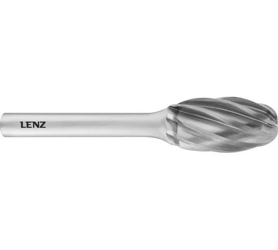 Изображение товара Борфреза LENZ по алюминию твердосплавная форма E, овал, 12x22x6х67 мм, N7, без покрытия LZBE 035 N7