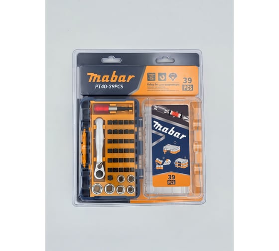 Изображение товара Набор бит MABAR для шуруповёрта модели, 1*20 new PT40-39PCS