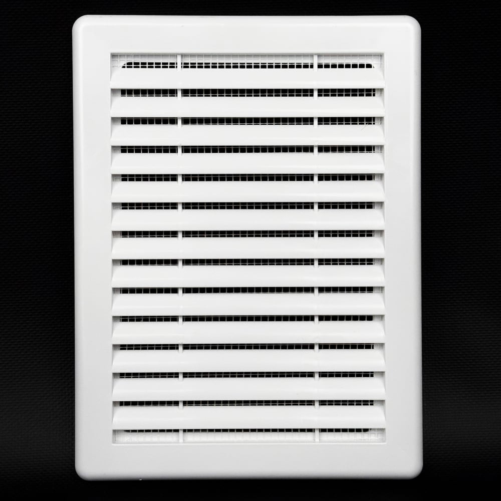 Решетка разъёмная KRAFTAIR с москитной сеткой 180x240 белая из ABS пластика А002