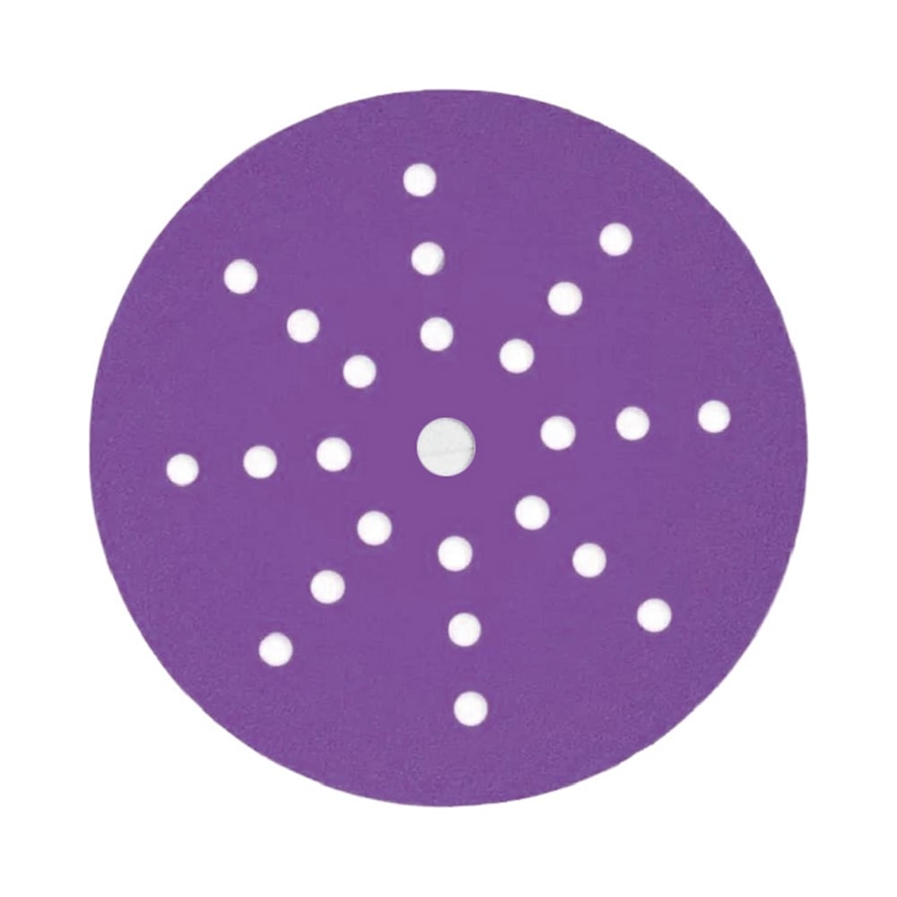 Изображение товара Шлифовальный диск FAUST на Липучке, Основа - ПВХ / Материал - Абразивный слой + Керамика 50_, 25 отверстий, размер 225 мм, зернистость Р240, 25 шт в упак D47-225-P240