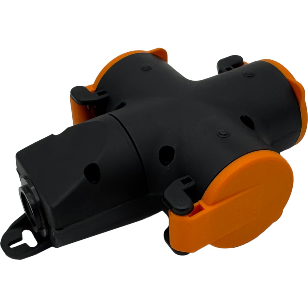 Изображение товара Розетка 3-х местная переносная с заземлением IP44 оранжевая 400220.30041.о