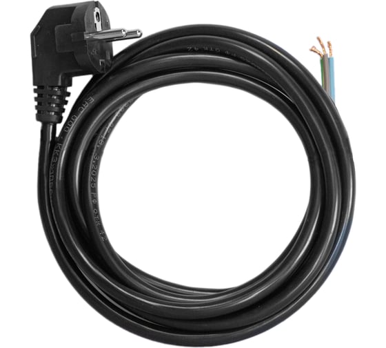 Изображение товара Сетевой шнур с вилкой ООО Компания Ярстрой ПВС 3x1,5мм 2,5 метра СШ3х1,5-2,5