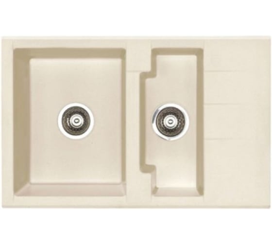 Изображение товара Мойка ALVEUS CUBO 40 A23 CREAM 780x500 1+1/2 в комп.с сифоном 1088553