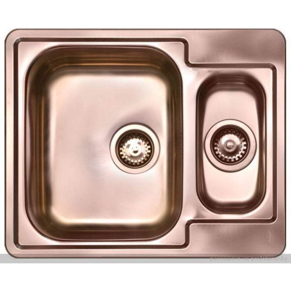 Изображение товара Кухонная мойка ALVEUS LINE 50 MONARCH COPPER 2-чаши врезная из нержавеющей стали