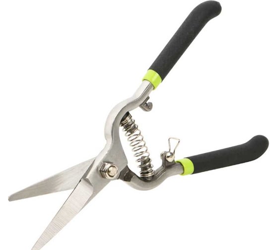 Изображение товара Ножницы садовые Deli DL580123 цельнометаллические, 200 мм, максимальный диаметр резки 12 мм, сталь 55С, возвратная пружина, противоскользящие рукоятки 182852