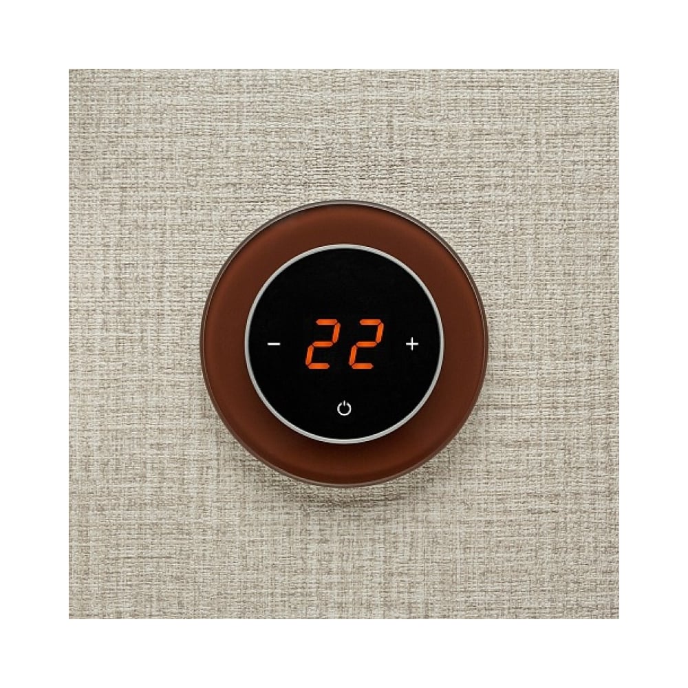 Изображение товара Терморегулятор AURA RONDA 8017 Brown Dark цифровой для пола и помещения
