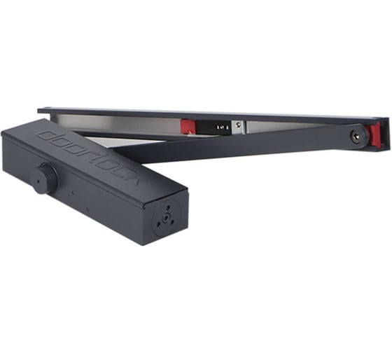 Изображение товара Доводчик Doorlock DL340S/N BC HO EN1-4 со скользящей тягой графит, регулируемая функция тормоза открывания, регулируемое усилие закрывания, с фи 75587