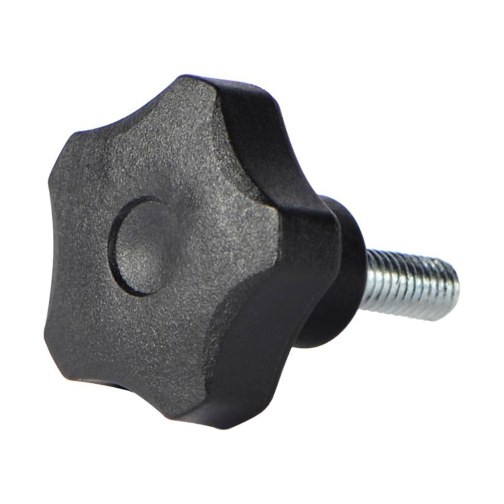 Изображение товара Комплект зажимных ручек Алтервиа пятилепестковой M8 черные (упаковка 2 шт.)