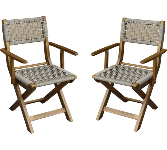 Изображение товара Стул из акации Joygarden CALISTO складной с подлокотниками, комплект 2 шт 52110/52110