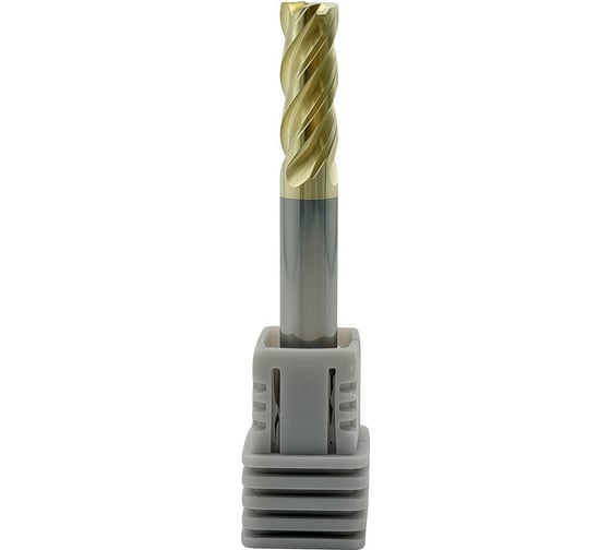 Изображение товара Фреза концевая твердосплавная TORNERI ц/х ф 6.0x15x50 мм z=4 по нержавеющей стали и титану, с покрытием ZrN, HRC 68 Т026107