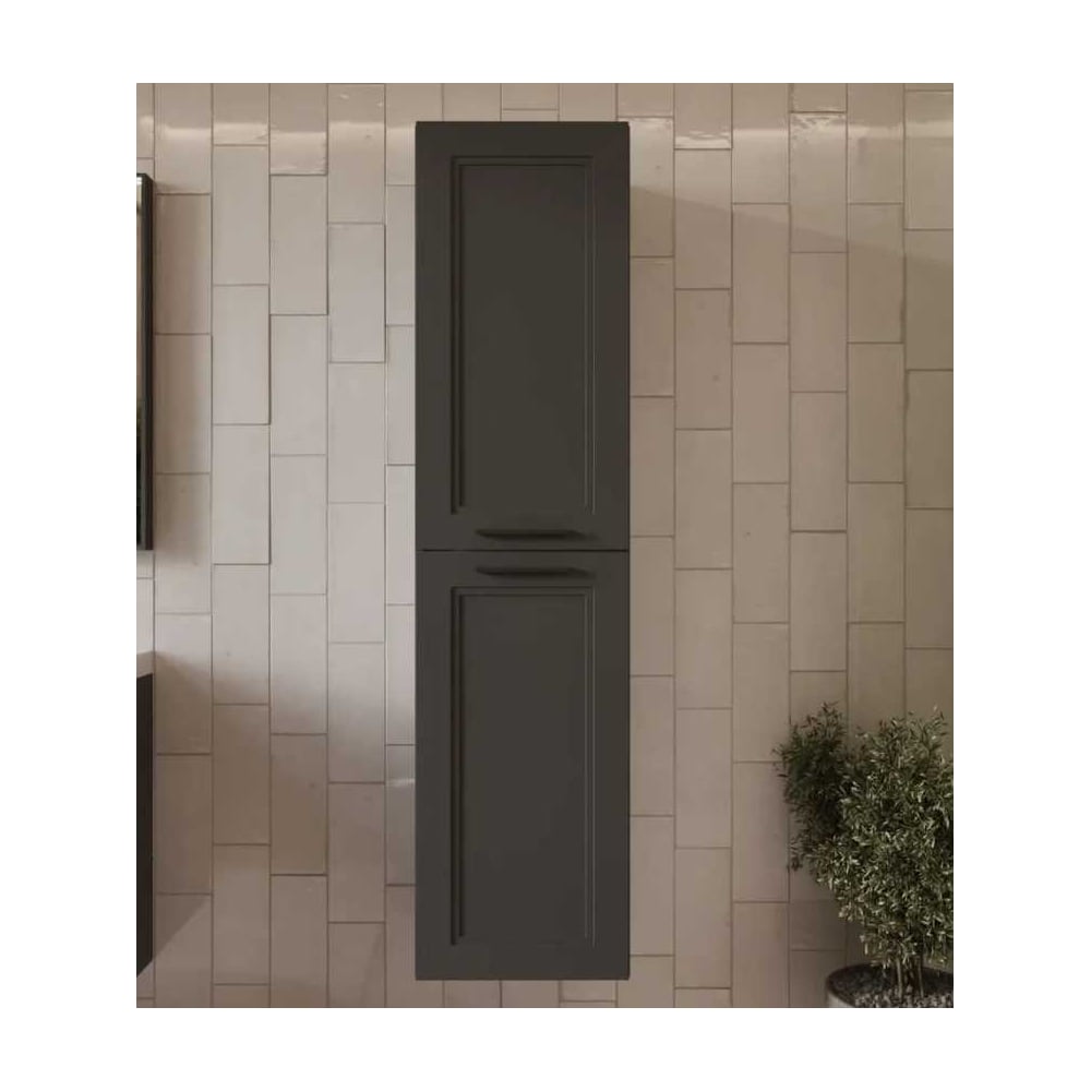 Изображение товара Пенал к тумбе Mebelvann Arcadia серый антрацит вместимость 4 полки навесной универсальный