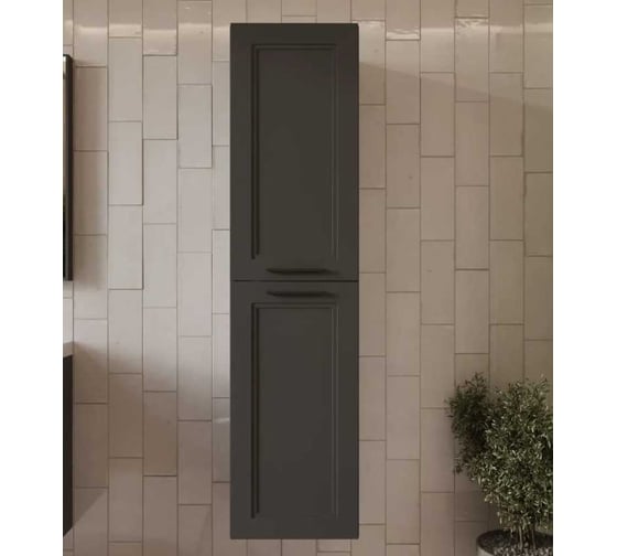 Изображение товара Пенал к тумбе Mebelvann Arcadia серый/антрацит, 160x40x35 см, навесной, универсальной ориентации левый/правый ARC204027016