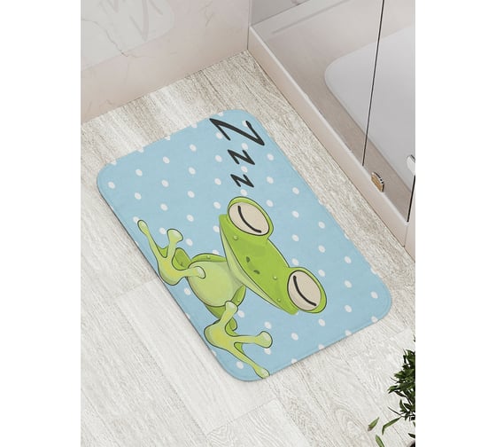 Изображение товара Коврик противоскользящий JoyArty "Сонная лягушка" для ванной, сауны, бассейна, bath_13693
