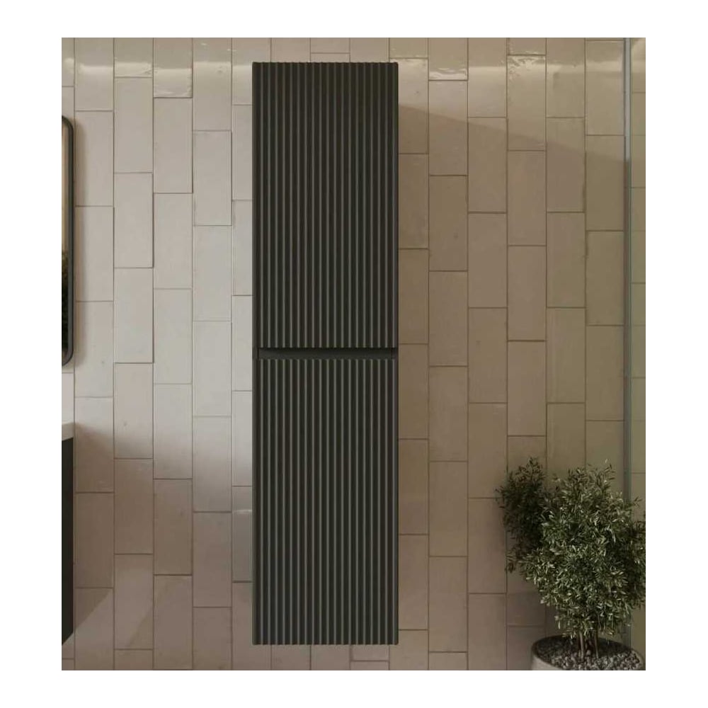 Изображение товара Пенал к тумбе Mebelvann PULSE серый/антрацит, 160x40x35 см, навесной, универсальной ориентации левый/правый PUL204027016