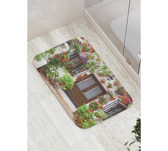 Изображение товара Коврик противоскользящий JoyArty "Цветочная выставка" для ванной, сауны, бассейна, bath_908