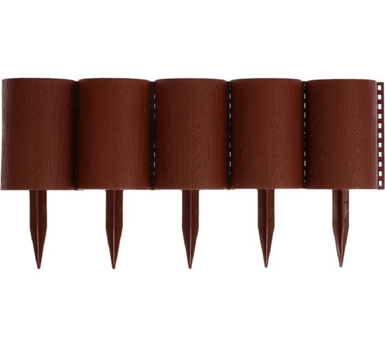 Изображение товара Забор декоративный ЛЕТО Бревнышко 10секц. 24смх1м шоколадный 2788