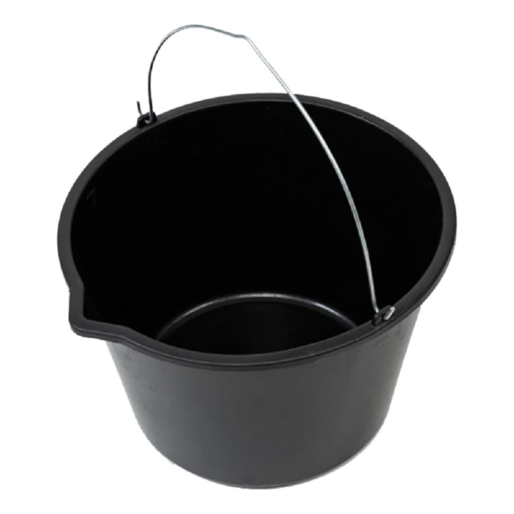 Изображение товара Ведро ЛЕТО строительное 20 л с ручками и носиком, черное
