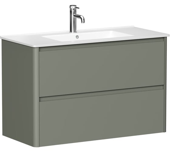 Изображение товара Тумба ALLEN BRAU GRAVITY 100, 2 ящика, олива матовый (346147) 1.370010.CGM 00346147