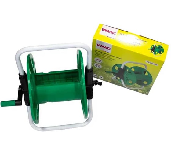 Изображение товара Катушка для шланга WMC TOOLS переносная металлическая в пластиковом корпусе(высота 420мм, вместимость Ø1/2x45м) WMC-TG7301004(48858)
