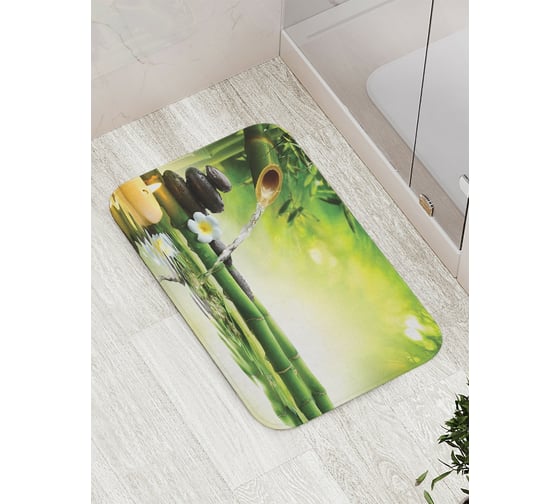 Изображение товара Коврик противоскользящий JoyArty "Бамбуковый кран" для ванной, сауны, бассейна, bath_7709