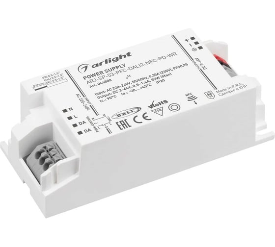 Изображение товара Блок питания Arlight ARJ-SP-53-PFC-DALI2-NFC-PD-WR 1шт 044888