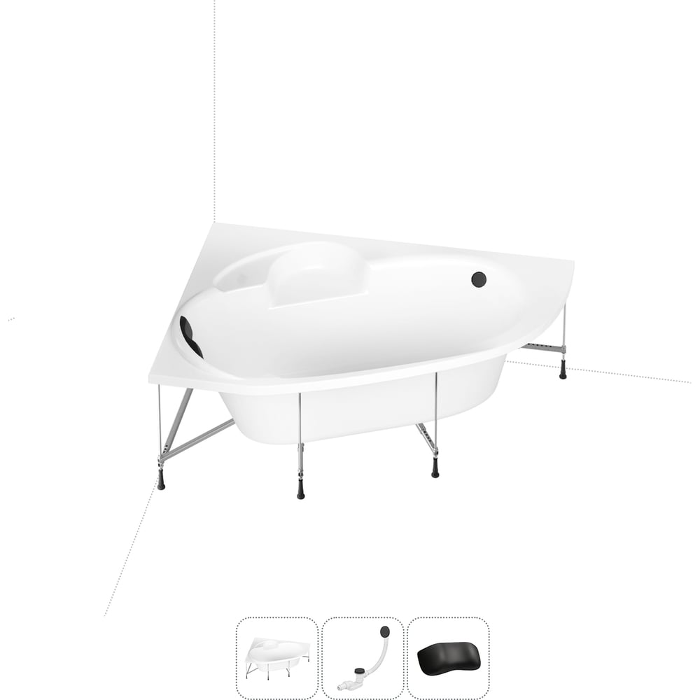 Изображение товара Акриловая ванна Lavinia Boho Bell Pro 20220999R 1500мм с каркасом