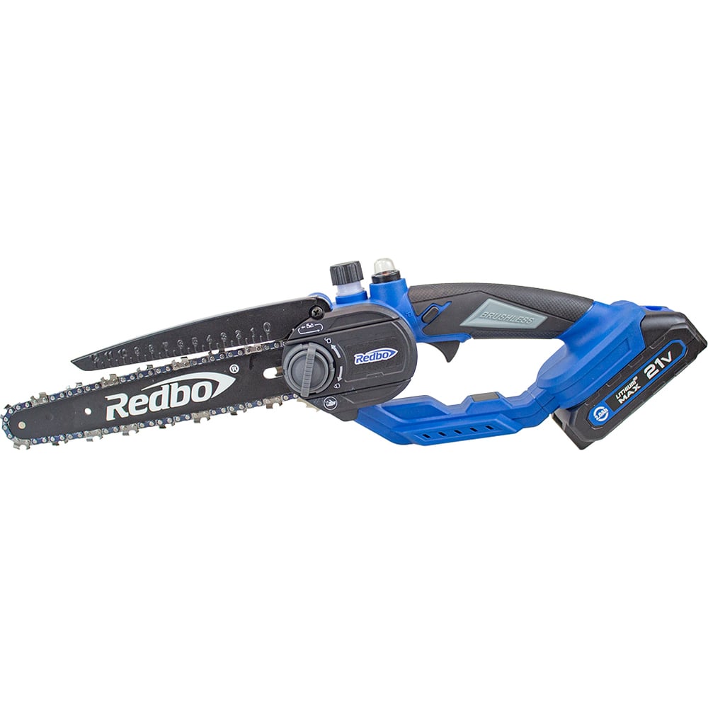 Изображение товара Аккумуляторная цепная пила Redbo ONS-21/8BL бесщеточная 20 см 2 аккумулятора