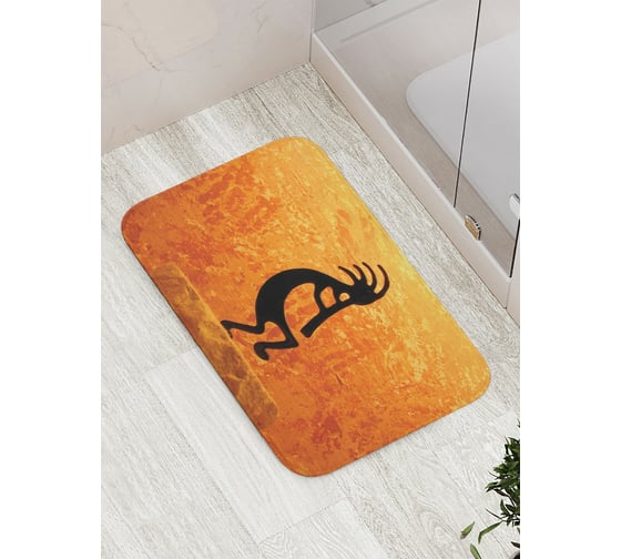 Изображение товара Коврик противоскользящий JoyArty "Силуэт в огне" для ванной, сауны, бассейна, bath_13212