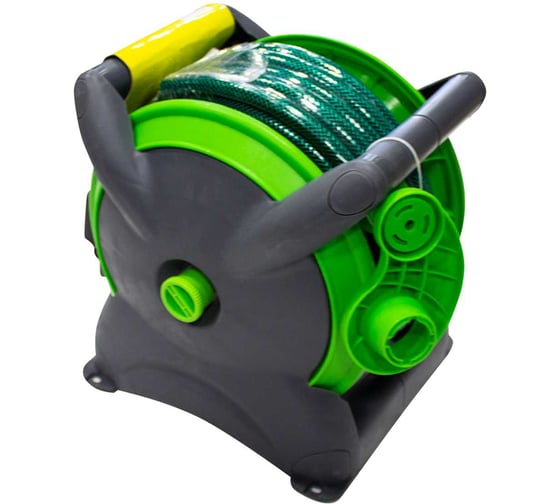 Изображение товара Катушка пластмассовая переносная со шлангом ПВХ WMC TOOLS 12ммх15м+пистолет распылитель и 3 быстроразъема WMC-TG7301007-15M(48848)