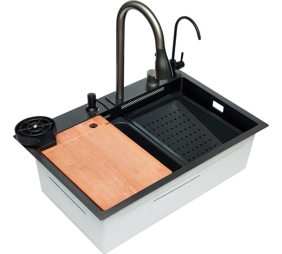 Изображение товара Мойка многофункциональная LONGRAN LMFS01, Воронёная сталь LMFS01 GG