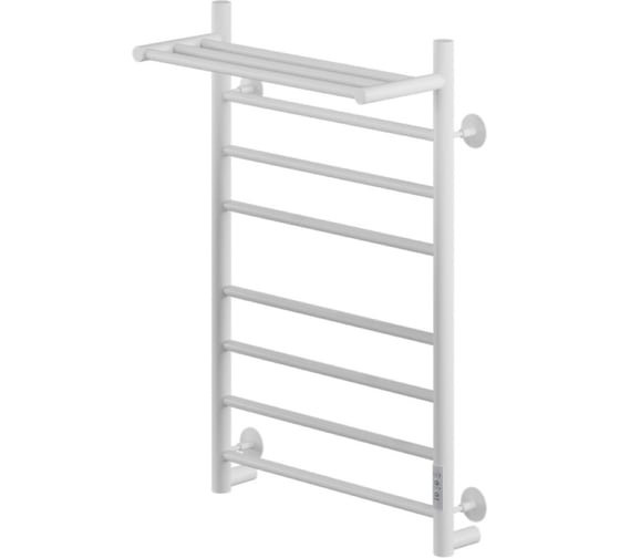 Изображение товара Полотенцесушитель MIXLINE VEGA 80x50 таймер, 382Вт, 7 перекладин + ПОЛКА электрический БЕЛЫЙ_ 556425