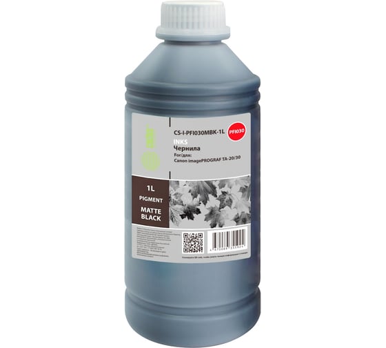 Изображение товара Чернила Cactus CS-I-PFI030MBK-1L PFI-030 черный матовый, 1000 мл, для Canon imagePROGRAF TA-20/30 2107838