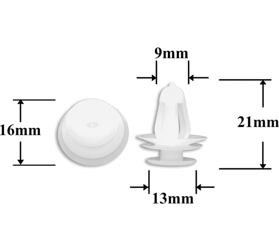 Изображение товара Автокрепеж для Hyundai/Kia/Lexus/Toyota 10 шт 67771-13020, 30006620, 95008221, 09409 КрепАвто 0240