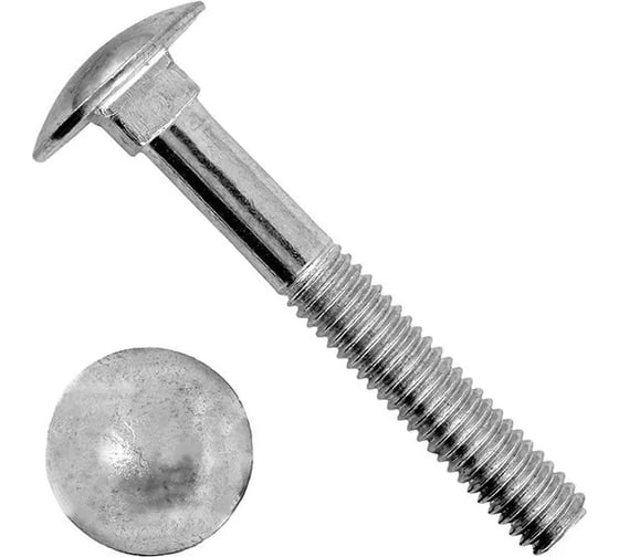 Изображение товара Болт мебельный Море-Метизов DIN 603 А2 M6x25 мм, 25 шт. BOLT603A2M62525М