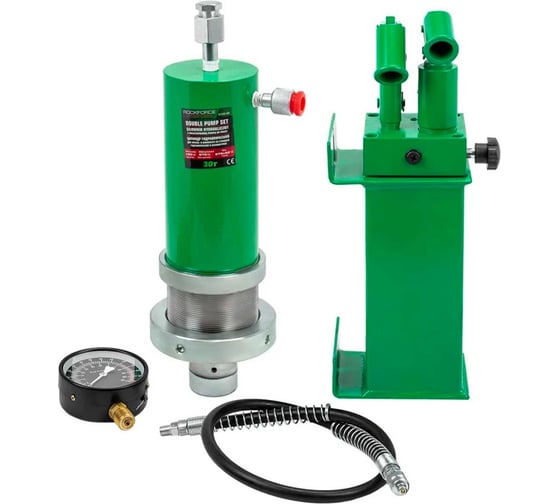 Изображение товара Цилиндр гидравлический для пресса в комплекте со станцией гидравлической и манометром 30 тонный Rockforce RF-0101-3Q(60424)