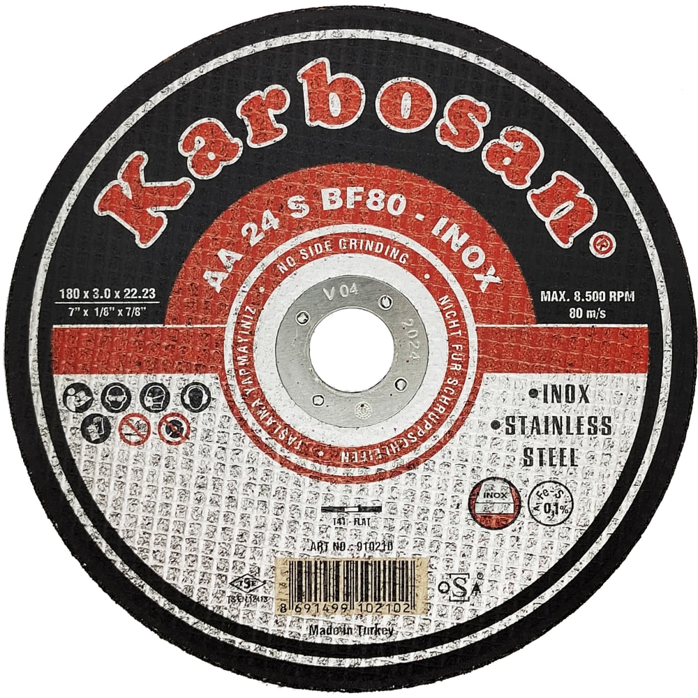 Отрезной диск по нержавеющей стали Karbosan диск отрезной по стали луга 125x22 2x1 мм