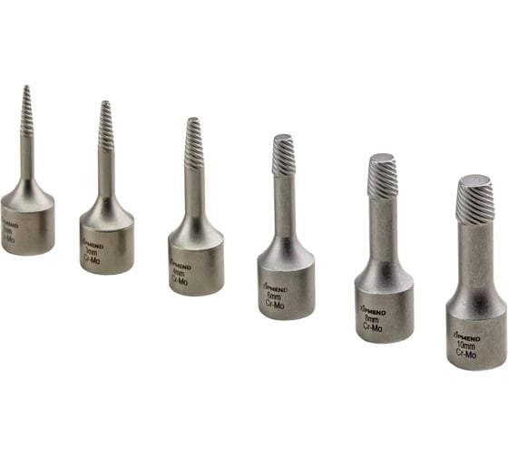 Изображение товара Набор экстракторов для извлечения сломанного крепежа ZIPMEND 6 предметов, CR-MO ZS-H030001