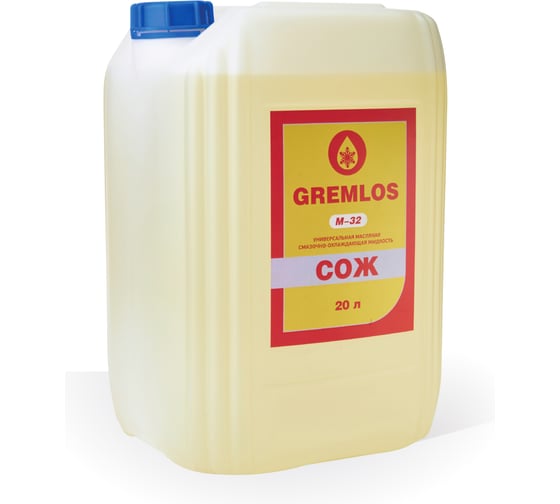Изображение товара Универсальная масляная смазочно-охлаждающая жидкость Гремлос М32, канистра 20 л 4687206133983