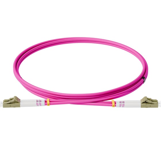Изображение товара Патч-корд оптический ONTEK дуплексный, LC-LC, UPC, 2.0 м., OM4, LSZH, маджента ONTEK.PCO-2.0-DPC.MM.UPS.LL.OM4