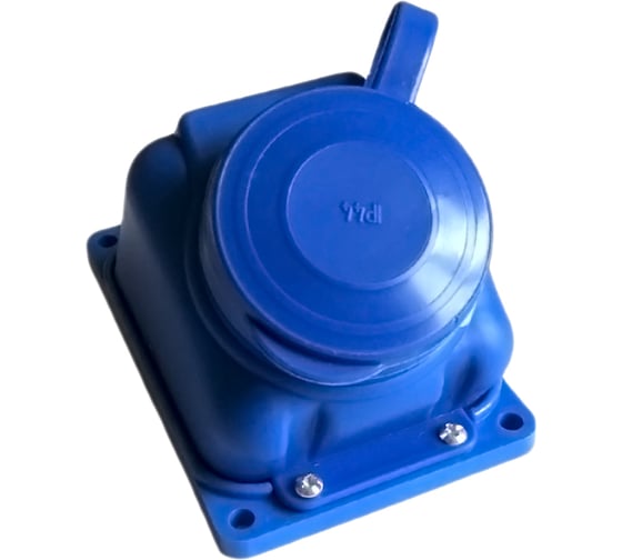 Изображение товара Розетка 1-оместная штепсельная переносная с заземляющим контактом брызгозащищенная ООО "ОПТИКОМ ЭЛЕКТРИК" РП 16-132 угловая 400200.00061.с