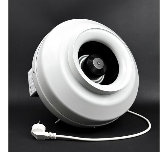 Изображение товара Вентилятор канальный KRAFTAIR ВКК-200 EC круглый, для круглых воздуховодов диаметром 200 мм ВКК-200EC+вилка