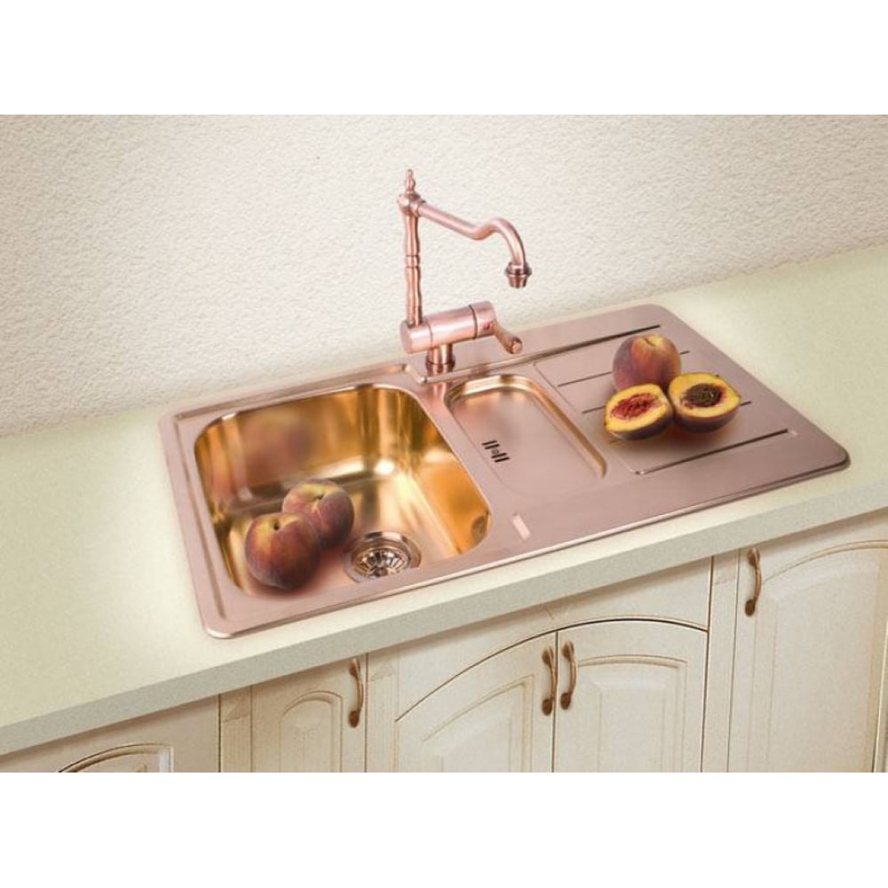 Изображение товара Мойка ALVEUS LINE 30 MONARCH COPPER 860x500 с сифоном для кухни
