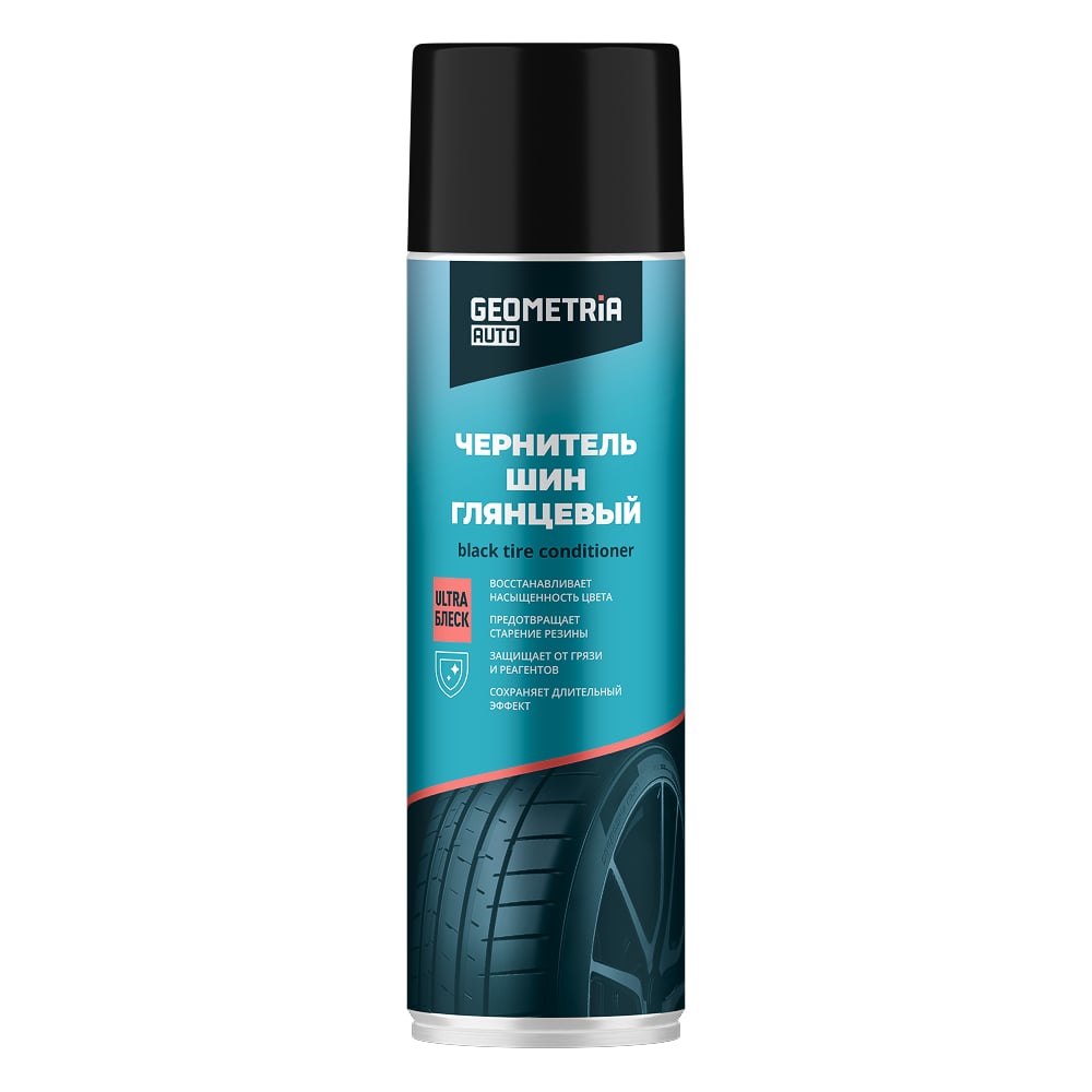 Изображение товара Чернитель шин GEOMETRIA глянцевый 1000 мл для ухода за шинами автомобиля