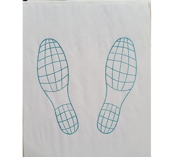 Изображение товара Коврики бумажные на пол автомобиля R2R Следы ног 500 шт 3020-07480500 (074.887.00)