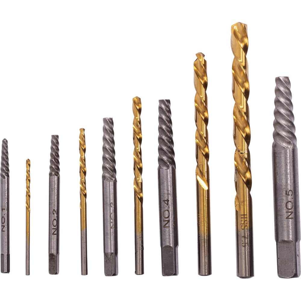 Изображение товара Набор экстракторов для болтов VIRA №1-5, 10 предметов