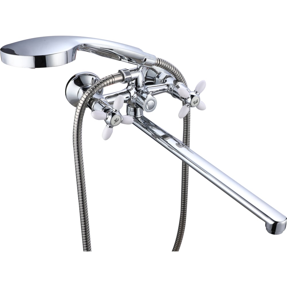 Изображение товара Смеситель для ванны с длинным изливом ESKO DU312 хром классический настенный