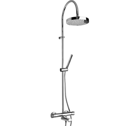 Изображение товара Душевая система Paini Cox с тропическим душем и термостатом, хромированное покрытие 17663
